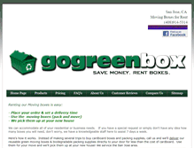 Tablet Screenshot of gogreenboxca.com